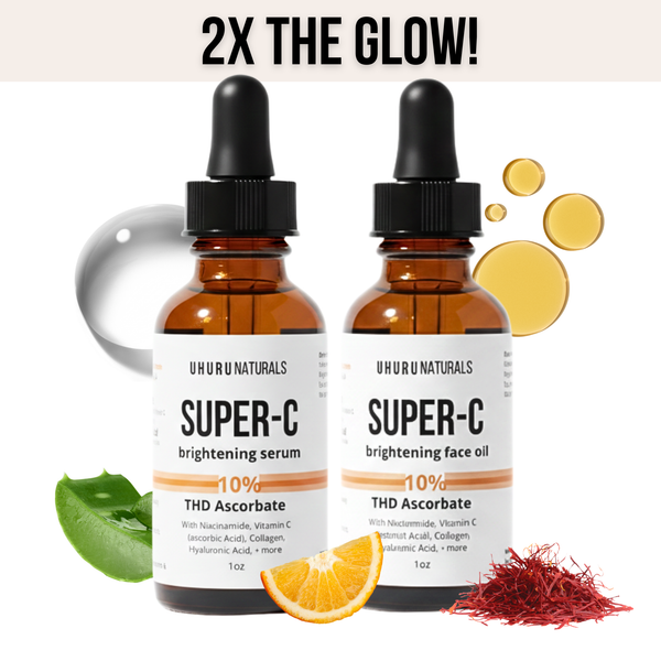 Super-C Brightening Bundle | 10% THD Ascorbate Vitamin C Serum & Face Oil for Glowing Skin