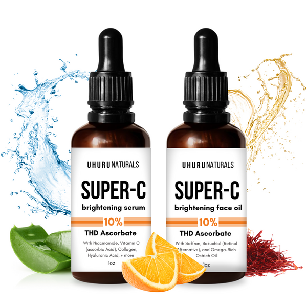 Super-C Brightening Bundle | 10% THD Ascorbate Vitamin C Serum & Face Oil for Glowing Skin