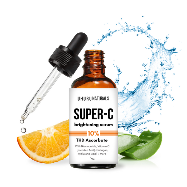 Super-C Brightening Face Serum | 10% THD Ascorbate Vitamin C + Hyaluronic Acid + Niacinamide for Glowing Skin